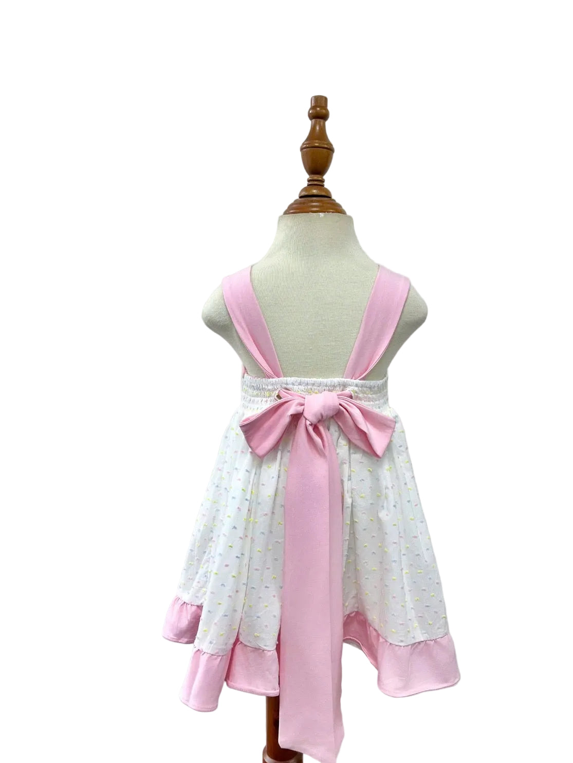 Smocked Princess Friends Swiss Dot Dress
