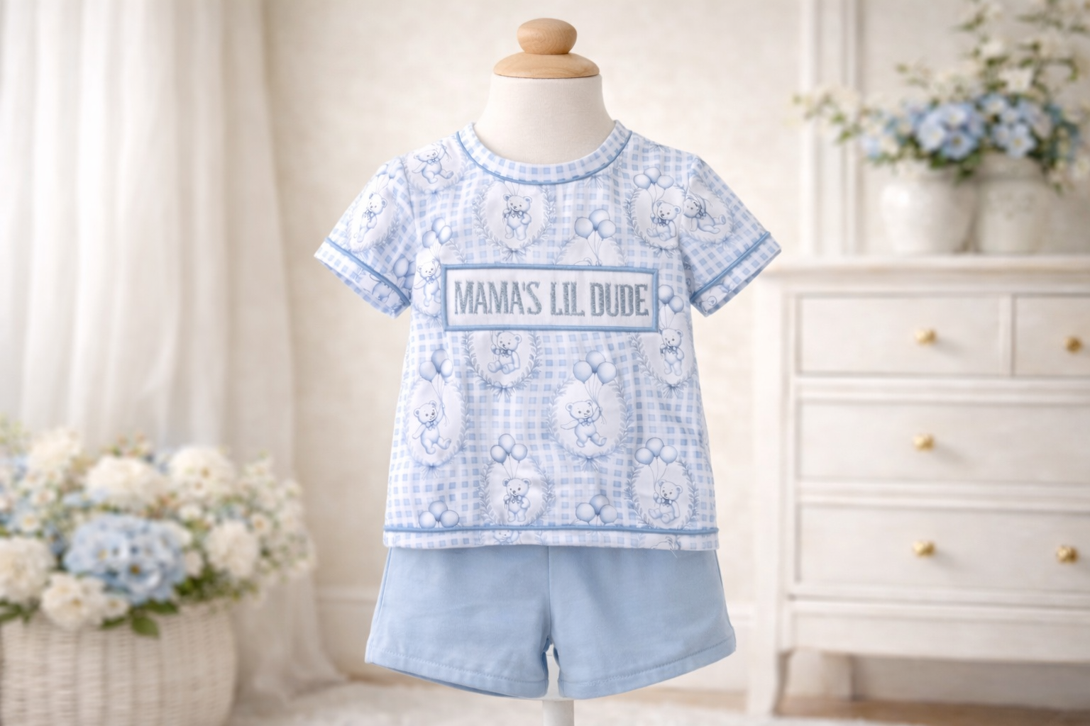 Smocked Mama’s Lil Dude Short Set