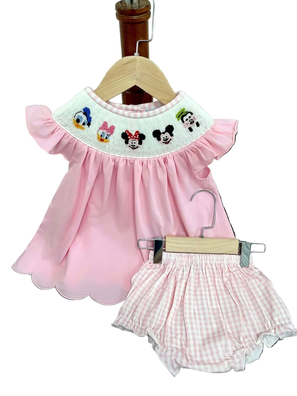 Smocked Mouse and Friends Bloomer Set