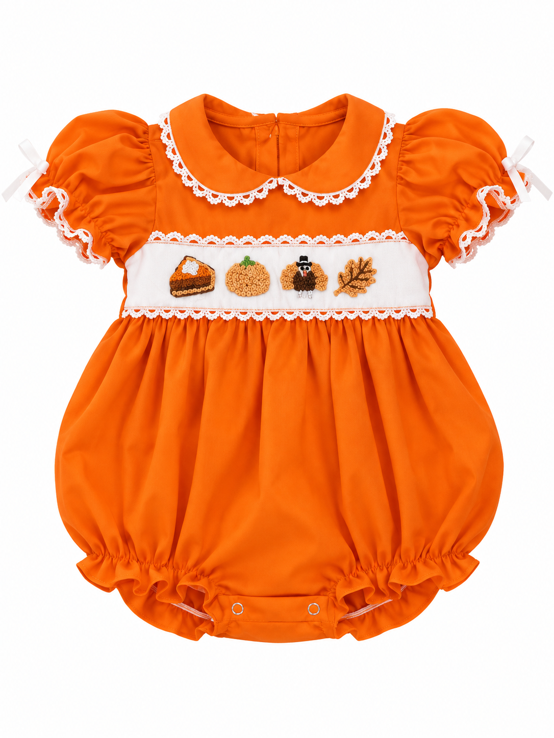 French Knot Pumpkin Love Bubble with Bows