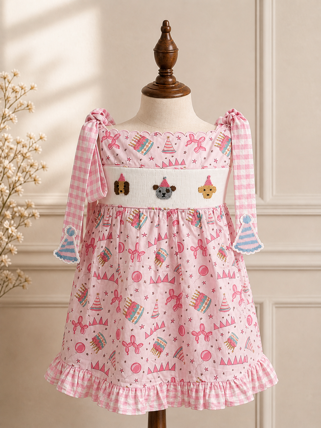 Pawty Pups Bow Strap Dress