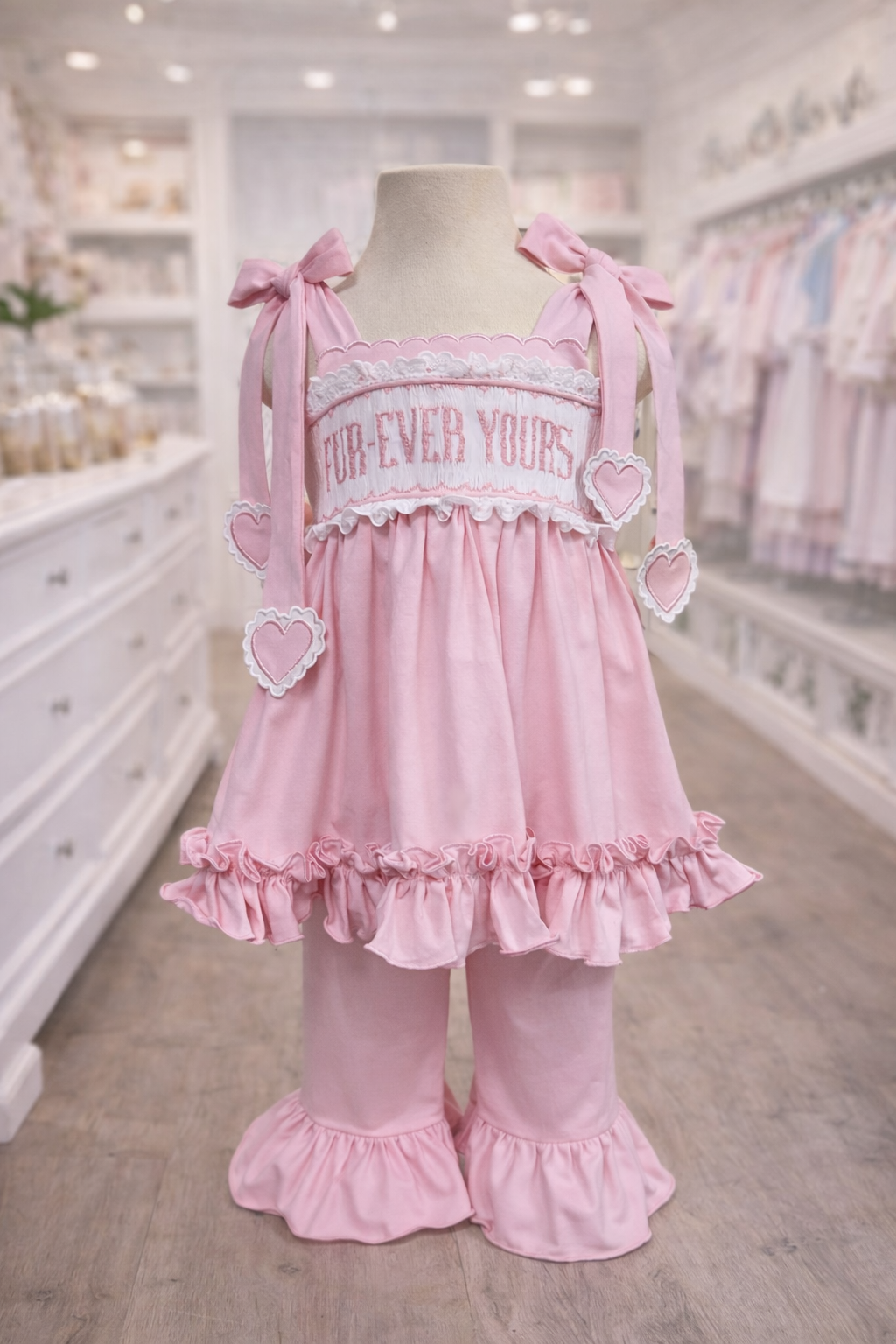 Fur-Ever Yours Smocked Pant Set