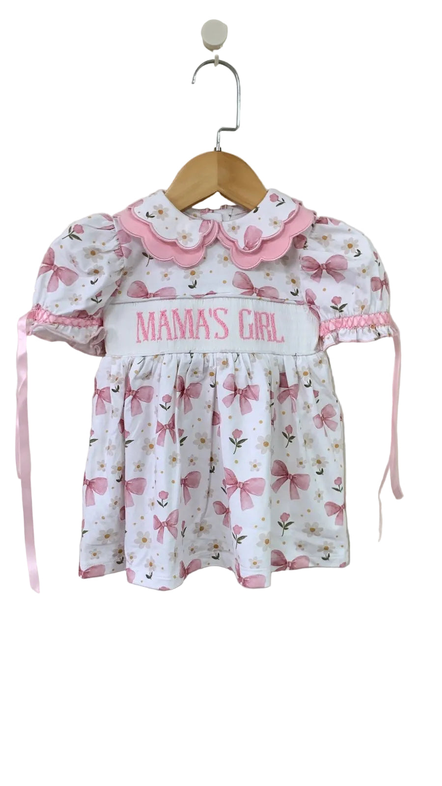 Smocked Mama's Girl Bow Dress