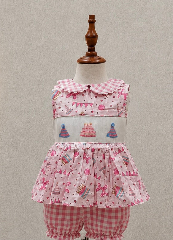 Smocked Sweet Celebrations Bloomer Set
