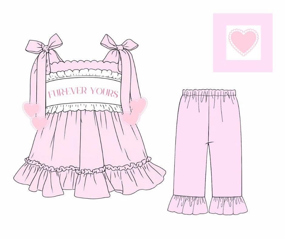 Fur-Ever Yours Smocked Pant Set