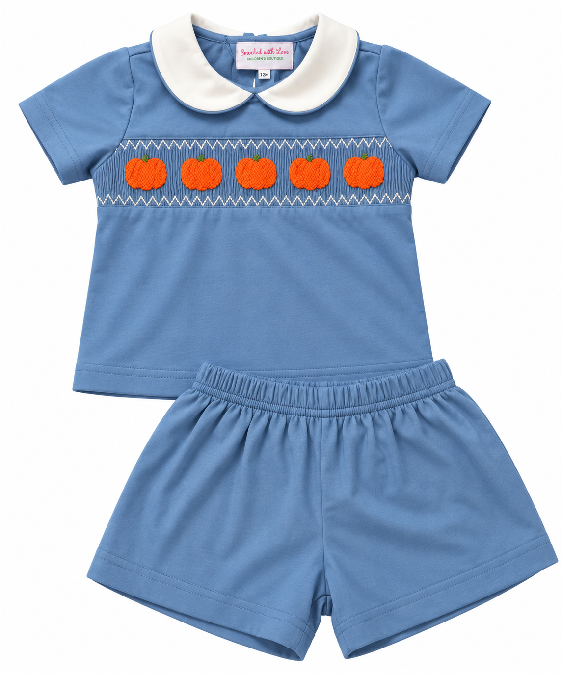 Smocked Pumpkin Classic Boy Short Set
