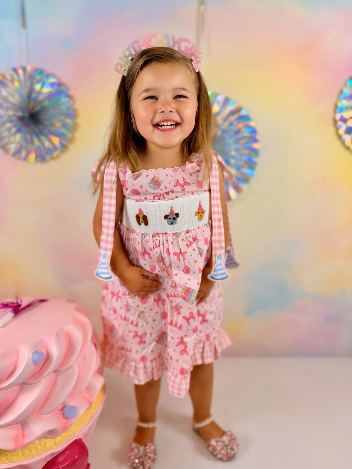 Pawty Pups Bow Strap Dress