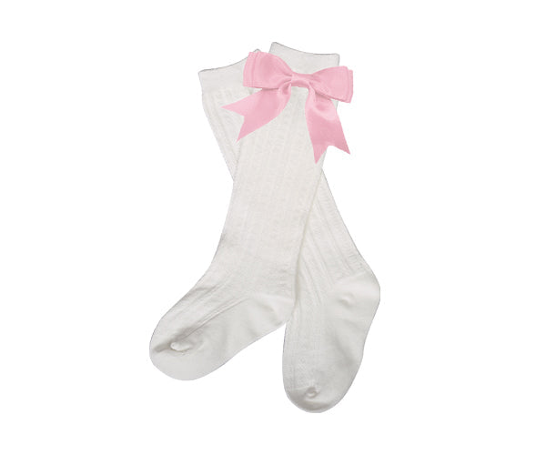 Knee High Bow Sock (Pink)
