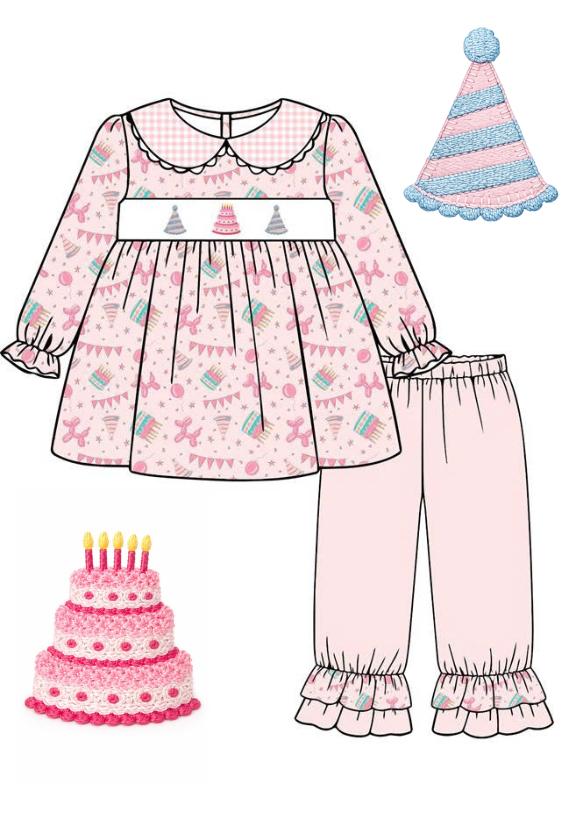 Smocked Sweet Celebrations Pant Set