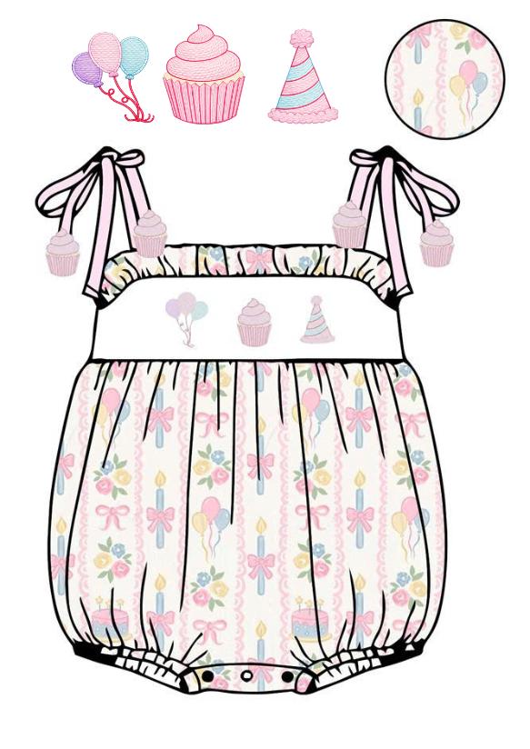 Smocked Celebrations Cupcake Bubble